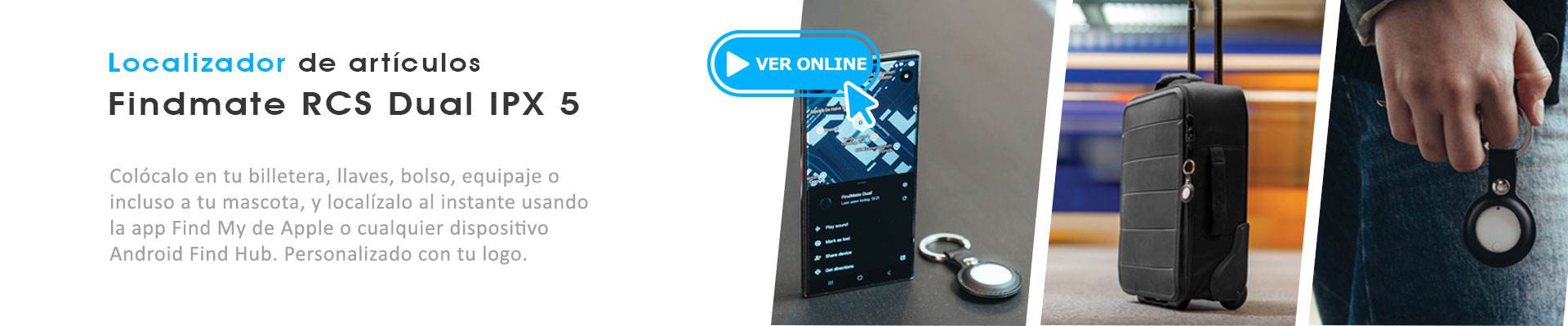 Localizador de artículos Findmate RCS Dual IPX 5